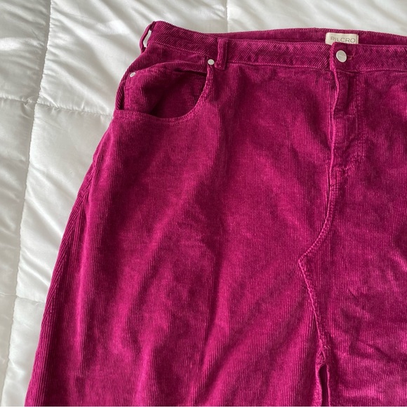 Anthropologie Pilcro The Madi Front-Slit Violet Corduroy Skirt - Picture 6 of 7